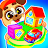 Kids town in fun world games. icon