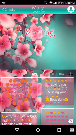 Spring Emoji Keyboard Theme