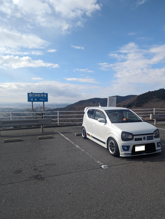 アルトワークスのひとりオフ会 🤣・流行りの場所？に関するカスタム事例の投稿画像1枚目
