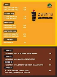 Zwarma - The Shawarma Makers menu 3