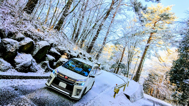 ヴォクシーの雪並木・雪景色と愛車・雪コラボに関するカスタム事例の投稿画像2枚目