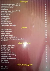 The Valiant Pirates menu 3