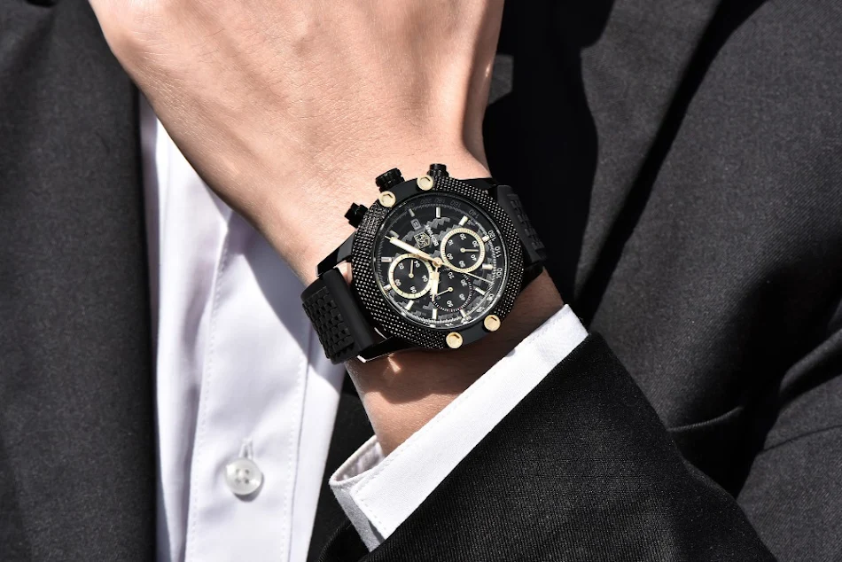 Relógio de quartzo elegante e preciso para homens e mulheres, resistente à água, com pulseira confortável, perfeito para uso diário, estilo clássico.