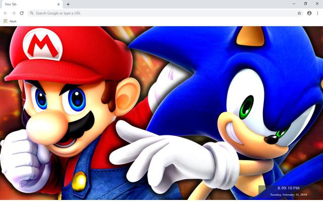 Super Mario & Sonic Wallpaper