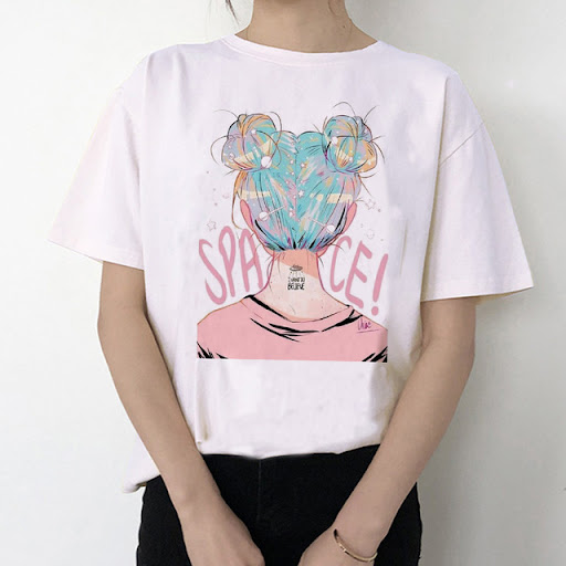 Title 10, American Female Singer Print Short Sleeve Shirt...
