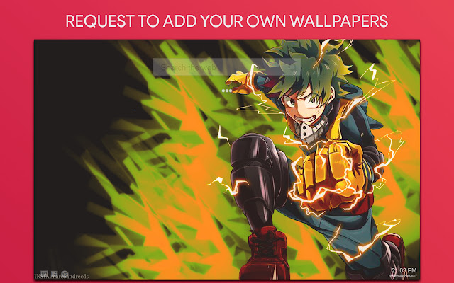 Midoriya Wallpaper HD Custom New Tab