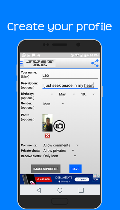 Spiritual Chat Screen 1