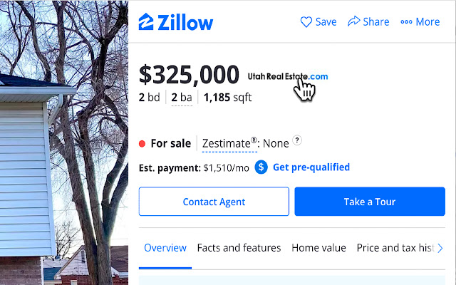 Zillow to Utah Real Estate chrome extension