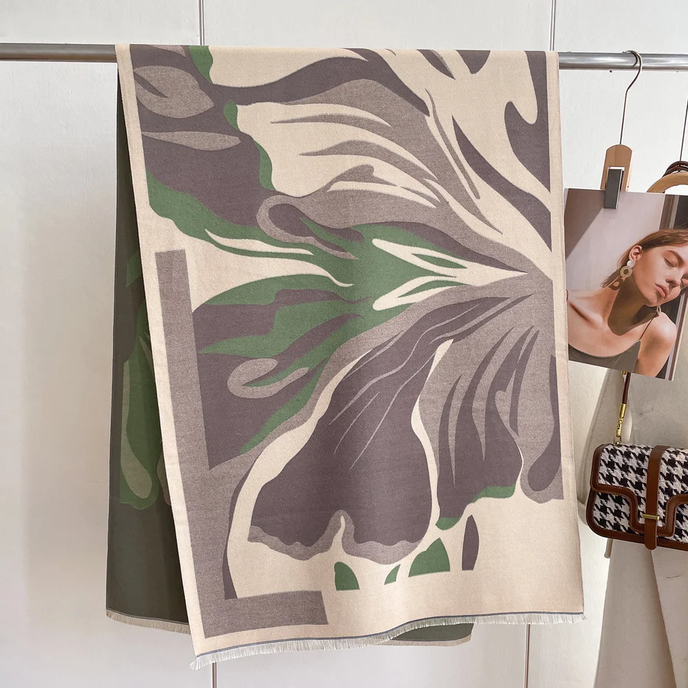 Title 6, Kunstkasjmier sjaal Dames herfst en winter