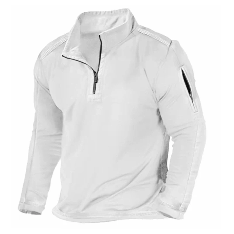 Erkek Spor Moda Fermuarlı Dik Yakalı Uzun Kollu Kazak. Spor ve günlük kullanım için ideal. Rahatlık ve şıklığı bir arada sunar.