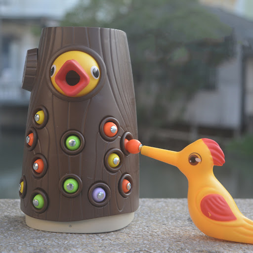 Title 1, Woodpecker Magnetic Catch The Worm Animal Feedi...