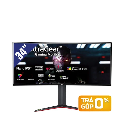 Màn hình LCD LG 34" 34GN850-B.ATV (3440 x 1440/IPS/160Hz/1 ms/FreeSync, G-Sync compatible)