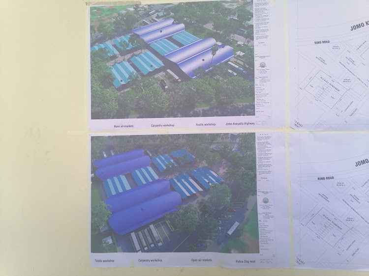 Design for both Phase 1 and 2 of Kibuye market.