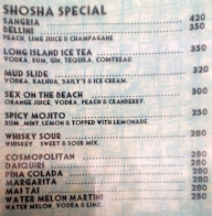 Shosha Cafe N Bar menu 8