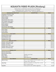 Kolkata Food Plaza menu 1