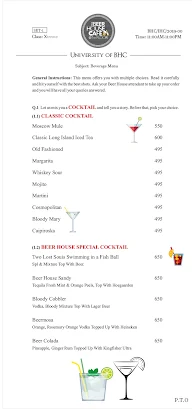 The Beer House Cafe menu 2