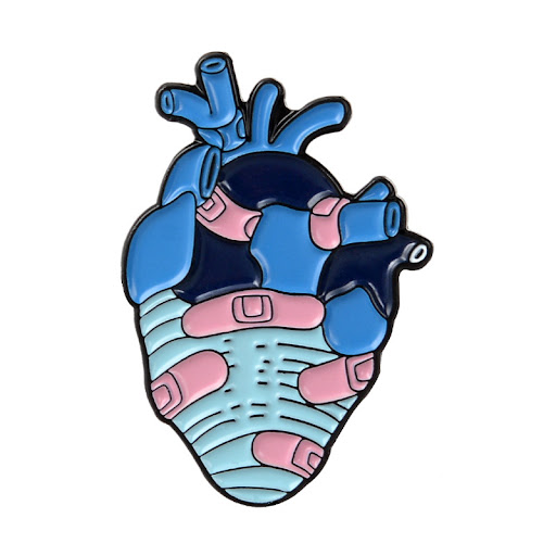 Title 15, Cartoon Creative Alloy Heart Series Brooch An a...