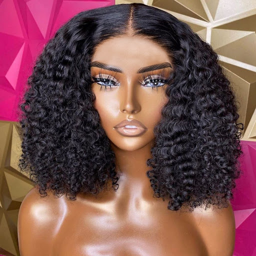 Title 3, Sunper Queen Short Bob Wig Jerry Curly Human Ha...