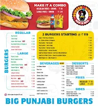 Burger Singh - Big Punjabi Burgers menu 1