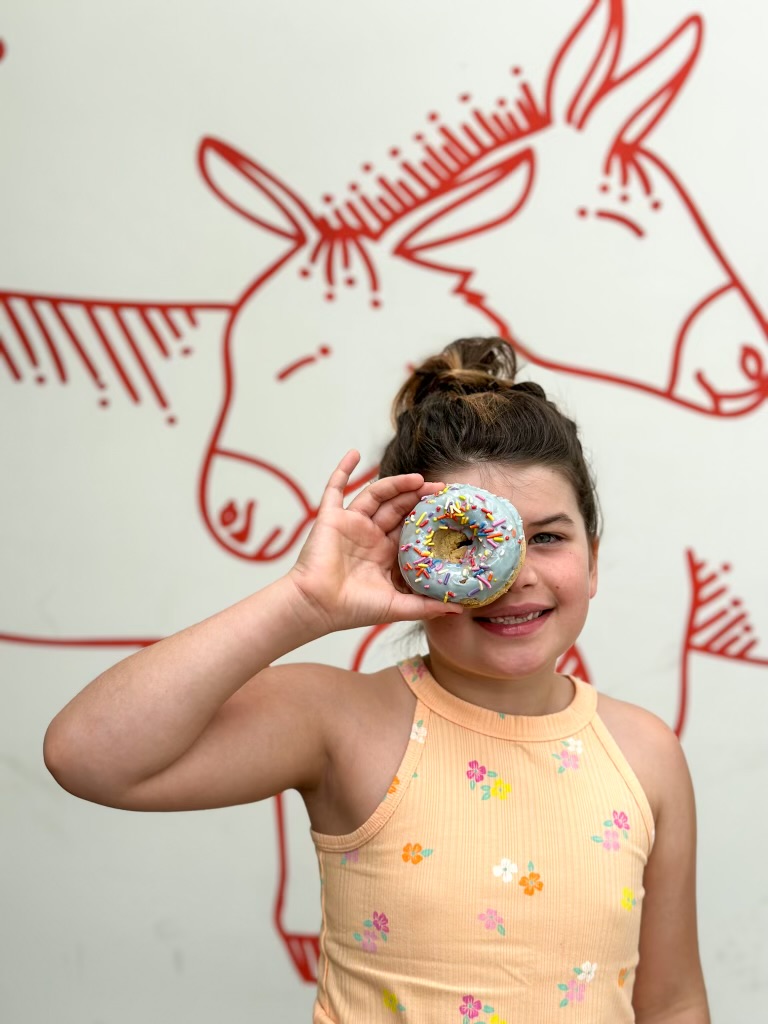 Introduce our new Vanilla Bean Donut! ⁠ Glazed with a lovely blue magik superfood icing, our newest donut is bursting with flavor and, of course, topped with sprinkles.