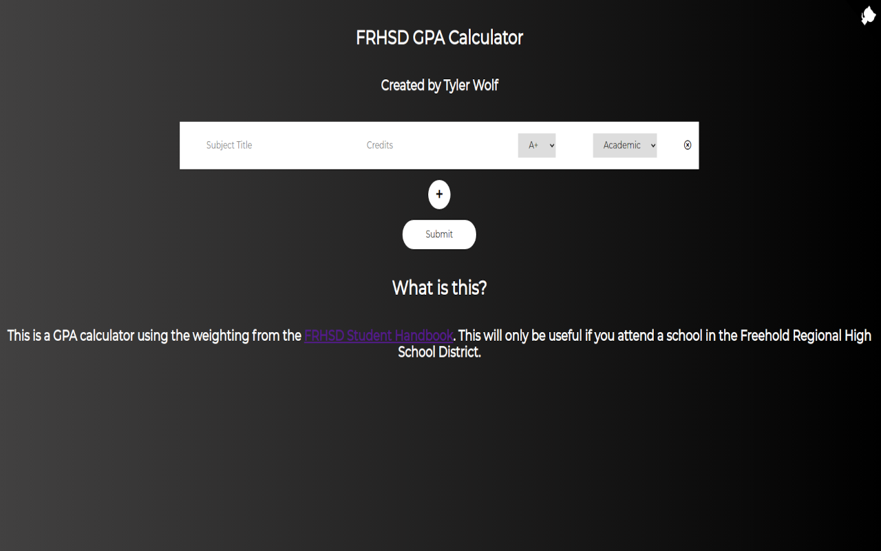 FRHSD GPA Calculator Preview image 1