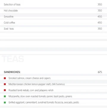 Longitude - Le Meridien menu 