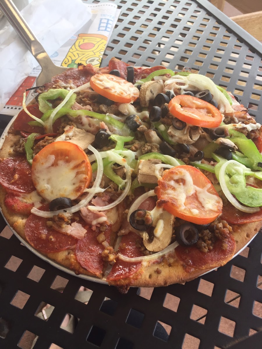 The works gf pizza