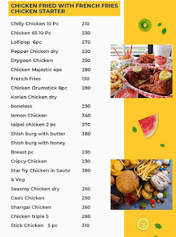 Aarzoo Sea Food & Grill Kabab menu 