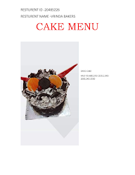 Vrinda Bakers menu 4