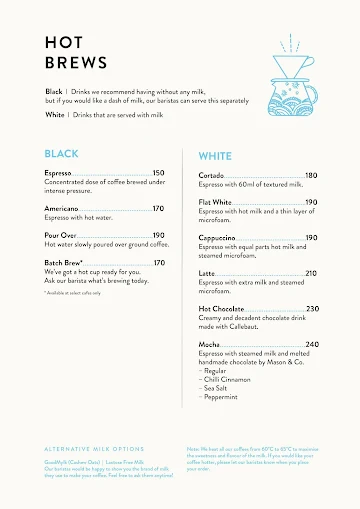 Suchali's Artisan Bakehouse menu 