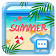 Summer beach skin for Next SMS icon