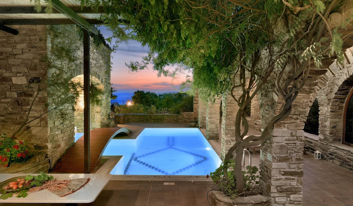 Maison avec piscine et jardin Tinos