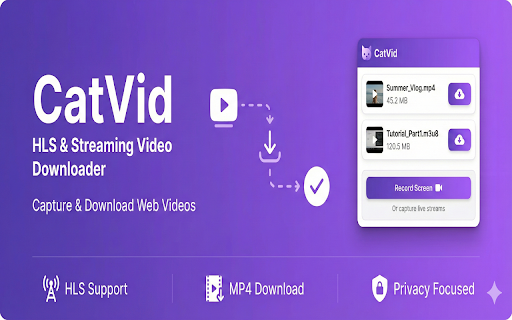 CatVid - HLS és streaming videó letöltő