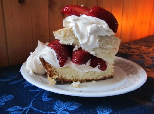 Home made shortcake & cream topping