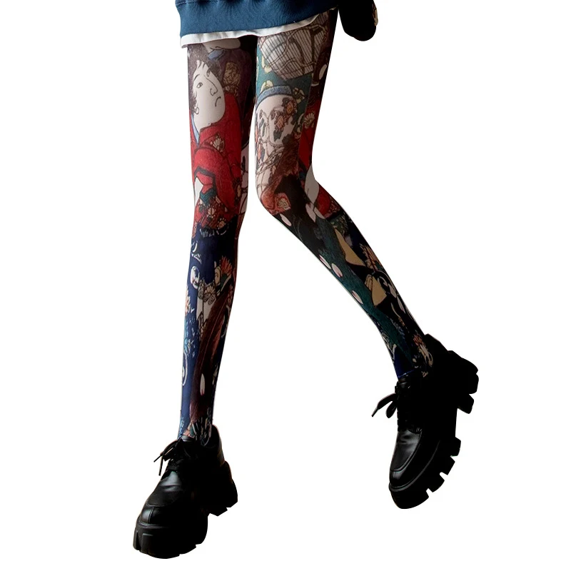 Title 1, Thin Hot Girl Fashion Retro Pantihose