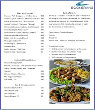 Boomerang Beach Restaurant menu 3