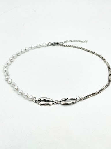 Title 5, South Korea Shell Pearl Necklace for Couples Ma...