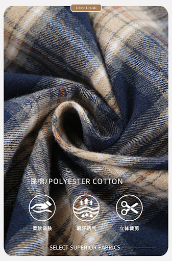 Title 17, Casual loose color-contrast check shirt, design...