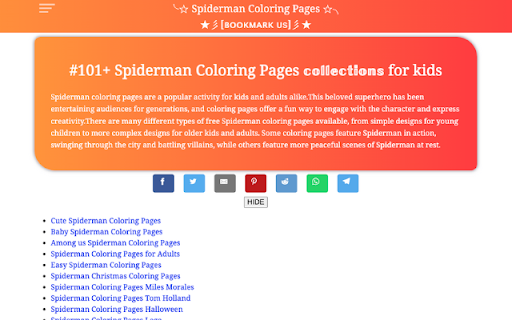 Spiderman Coloring Pages