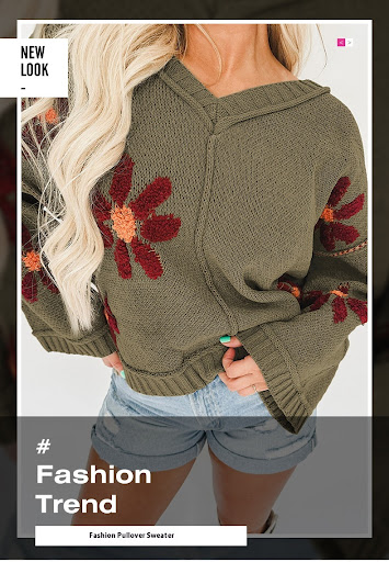 Title 5, Fashion Floral Pullover Women