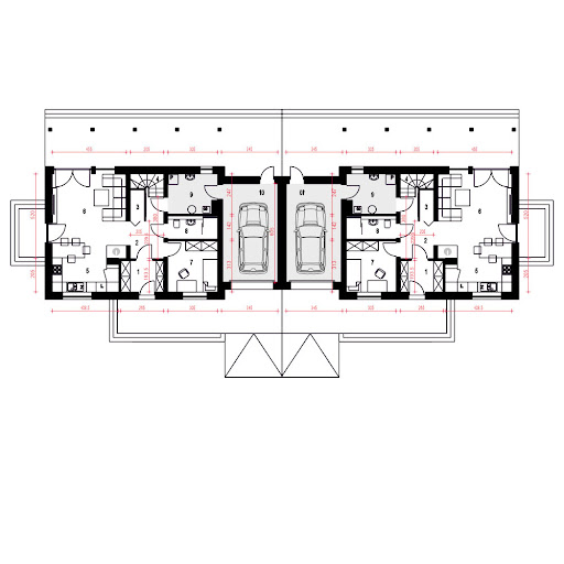 Rodzynka z garażem 1-st. bliźniak A-BL - Rzut parteru