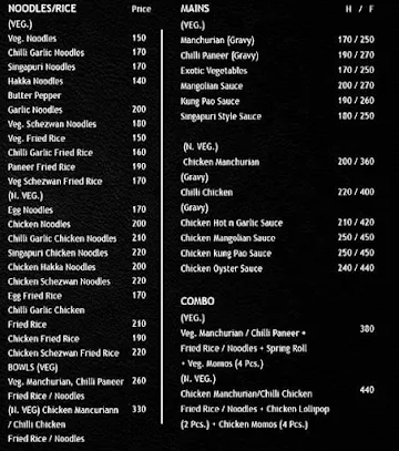 Chopstick Nation & Grill menu 