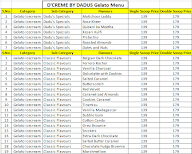 D'Creme by Dadu's menu 1