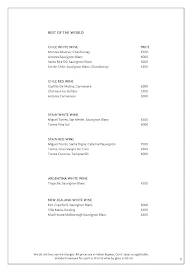 Connexions - Crowne Plaza menu 5