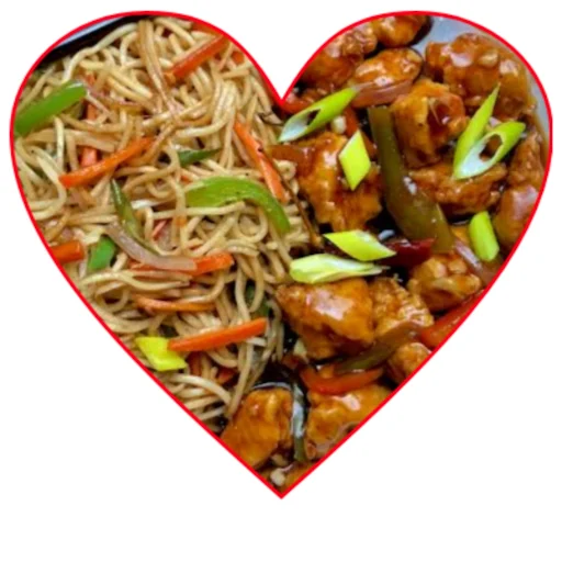 Chicken Noodles With Chicken Manchurian