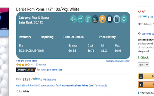 Super Serious Widget for Amazon Sellers