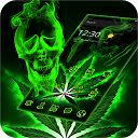 Weed Rasta Green Smoke Skull Theme 1.1.18 APK تنزيل