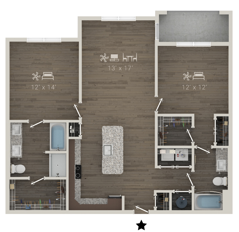 Rendered B11 Floorplan Diagram