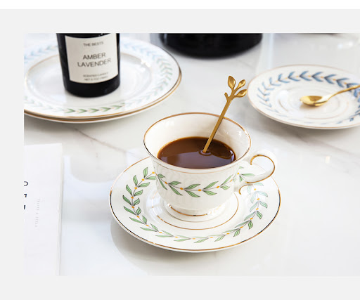 Title 3, Modern Gold-Painted Afternoon Tea Cup And Sauce...