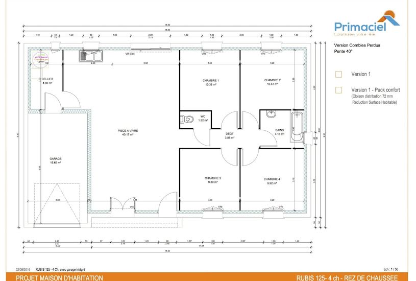  Vente Terrain + Maison - Terrain : 1 098m² - Maison : 98m² à La Roche-sur-Yon (85000) 